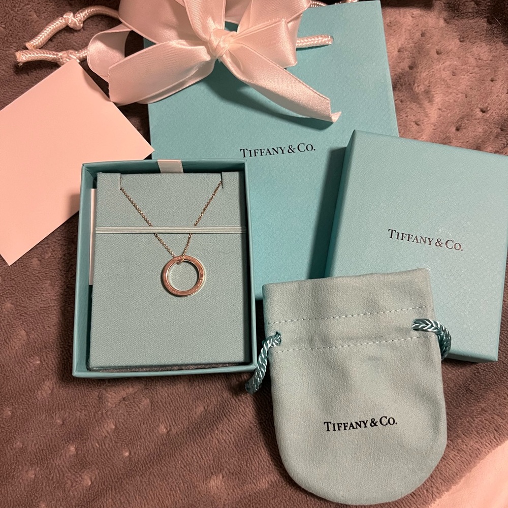 Tiffany & Co. 1837 circular pendent necklace 16”